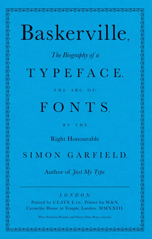 Baskerville - the biography of a typeface - book cover
